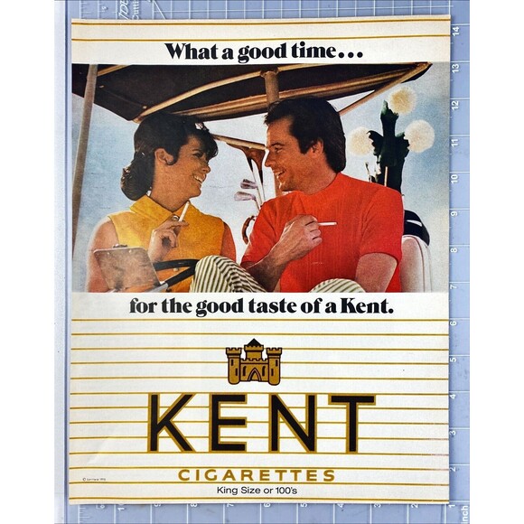 Kent Cigarettes "What a good time for the good taste of a Kent"Vtg Print Ad 1970 - Picture 2 of 3
